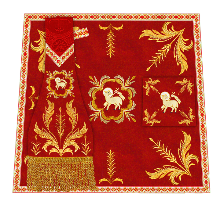Mass Set Vestment with Embroidery Trims