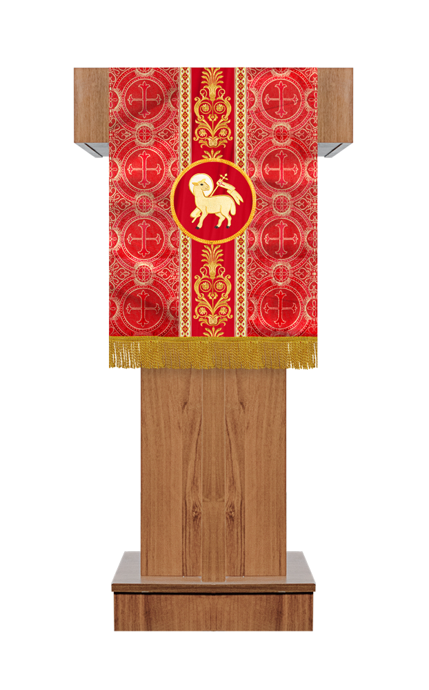 Pulpit/Lectern with Litugical Motif and Embroidery trims