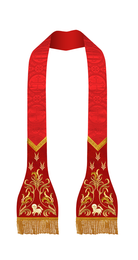Lustrous Roman Stole Vestments - Cathedral collection