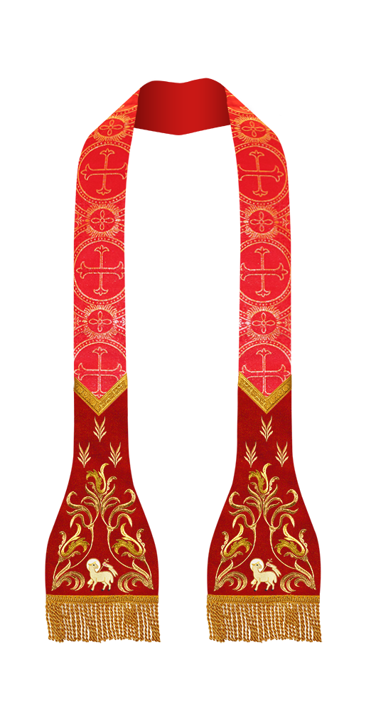 Lustrous Roman Stole Vestments - Cathedral collection