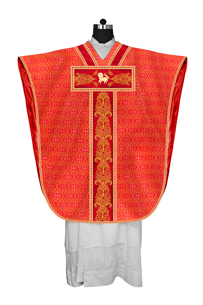 SPIRITUAL BORROMEAN CHASUBLE WITH Y TYPE ORPHREY AND TRIMS