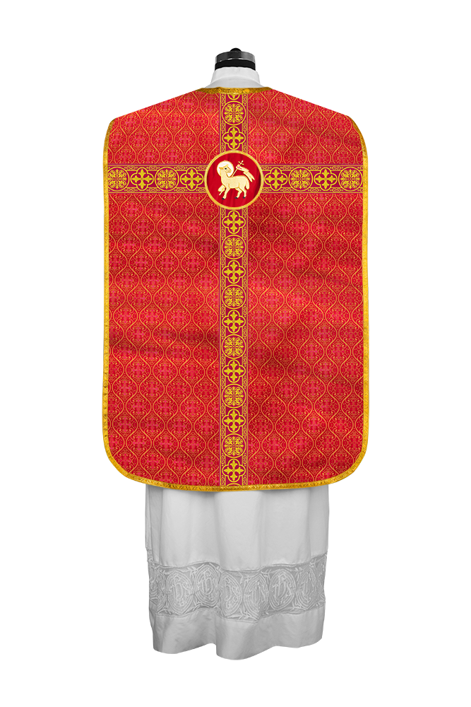 Fiddleback Vestment with Motif and Woven Braided Trims