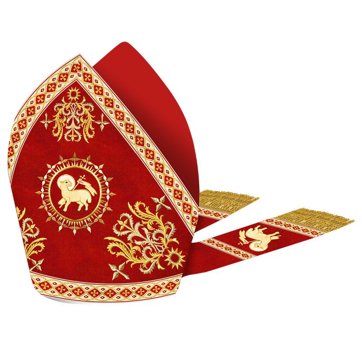Mitre Vestment with Motif and Embroidery Trims