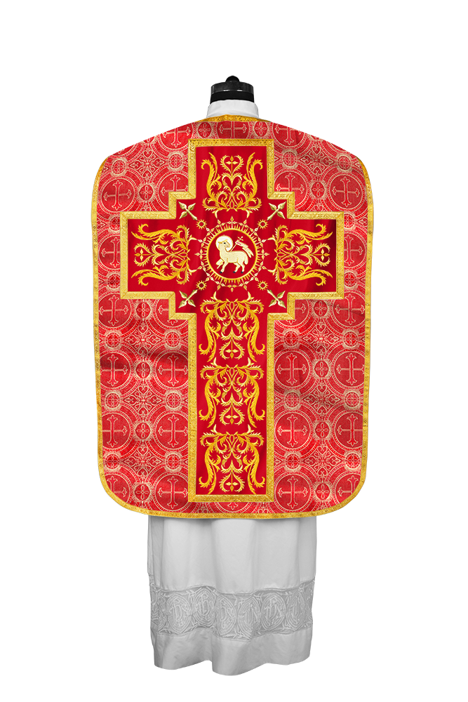 Fiddleback vestment with golden orphrey - Spiritus Collection