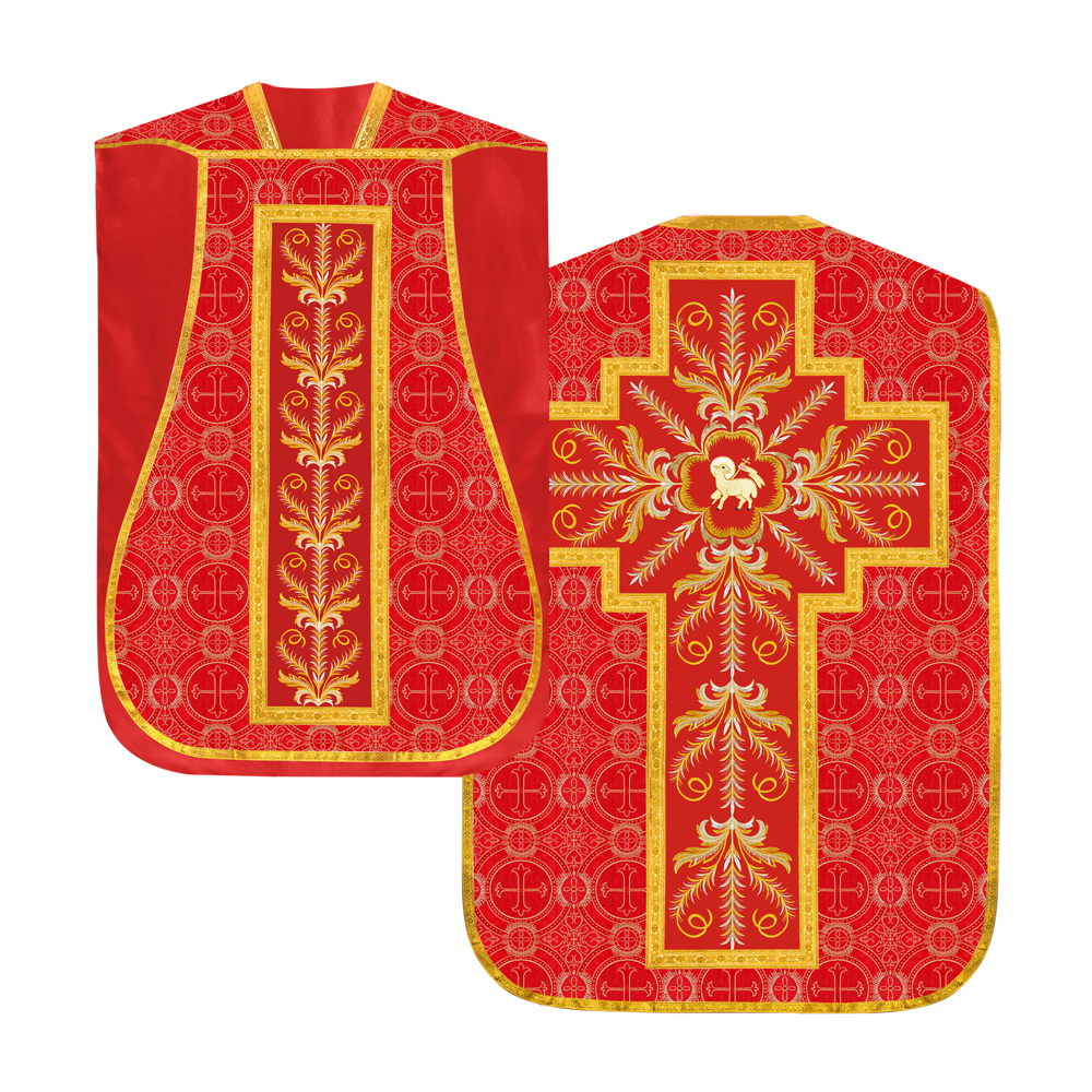 Chasuble Roman Fiddleback Vestment - Sanctus Collection