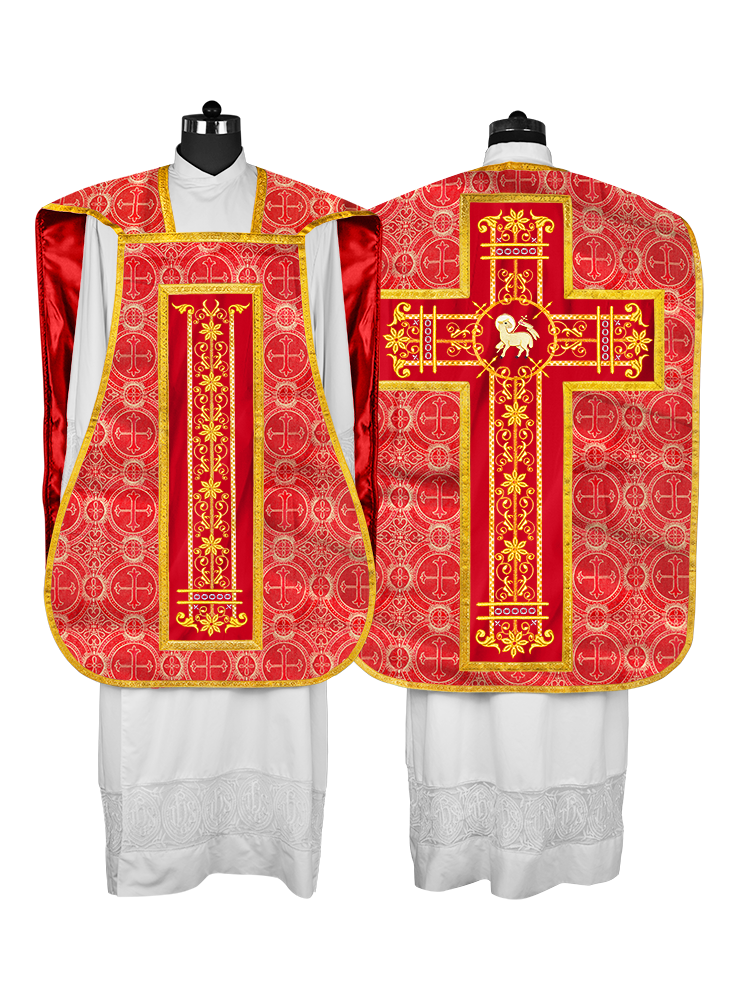 Roman embroidered chasuble vestment - Contemporary collection