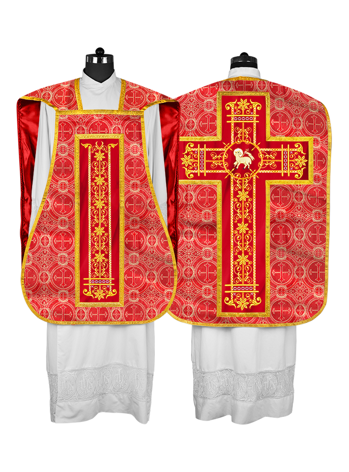 Roman embroidered chasuble vestment - Contemporary collection