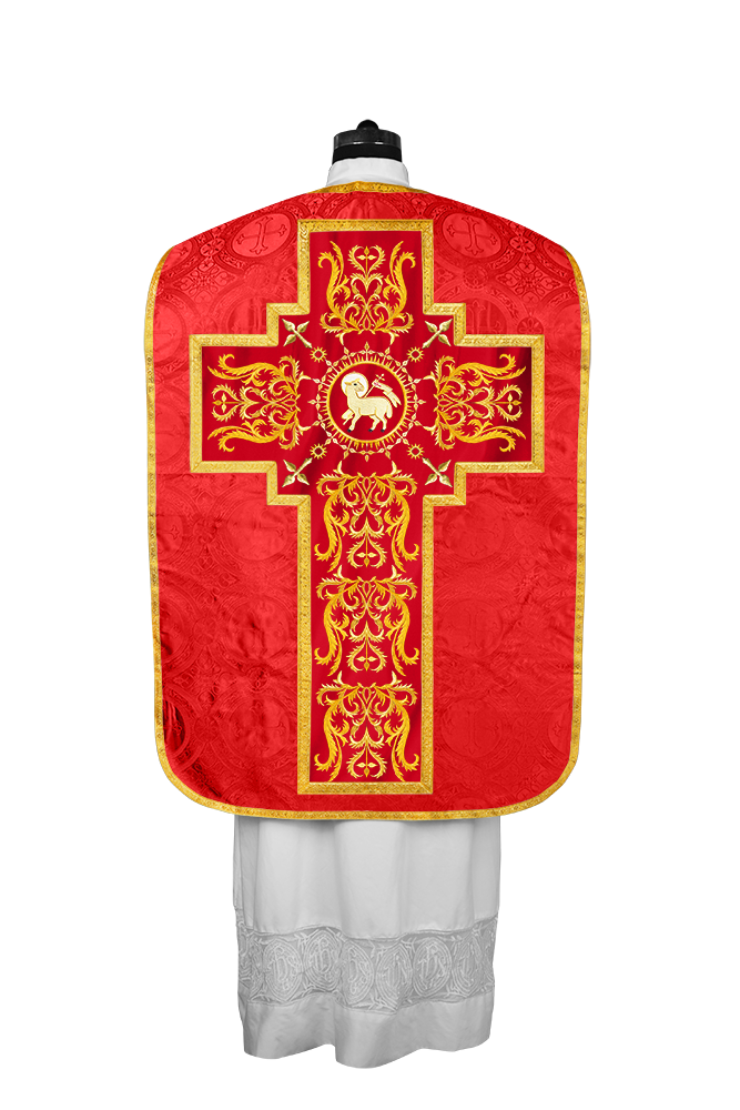 Fiddleback vestment with golden orphrey - Spiritus Collection