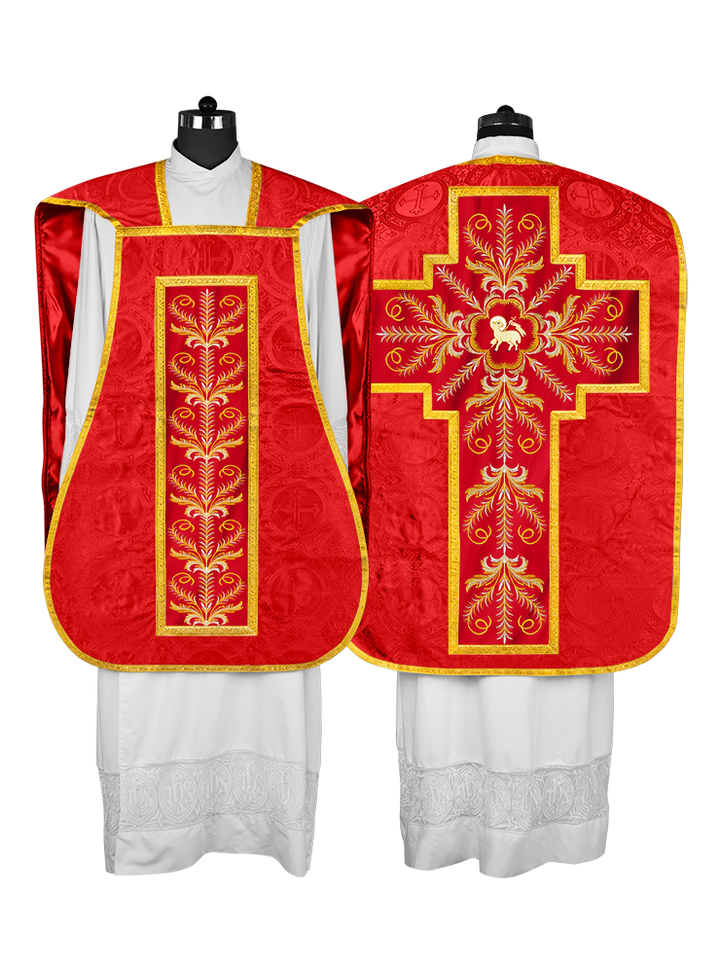 Chasuble Roman Fiddleback Vestment - Sanctus Collection