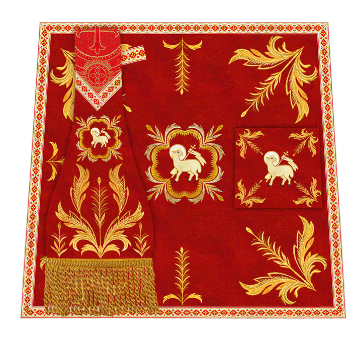 Mass Set Vestment with Embroidery Trims