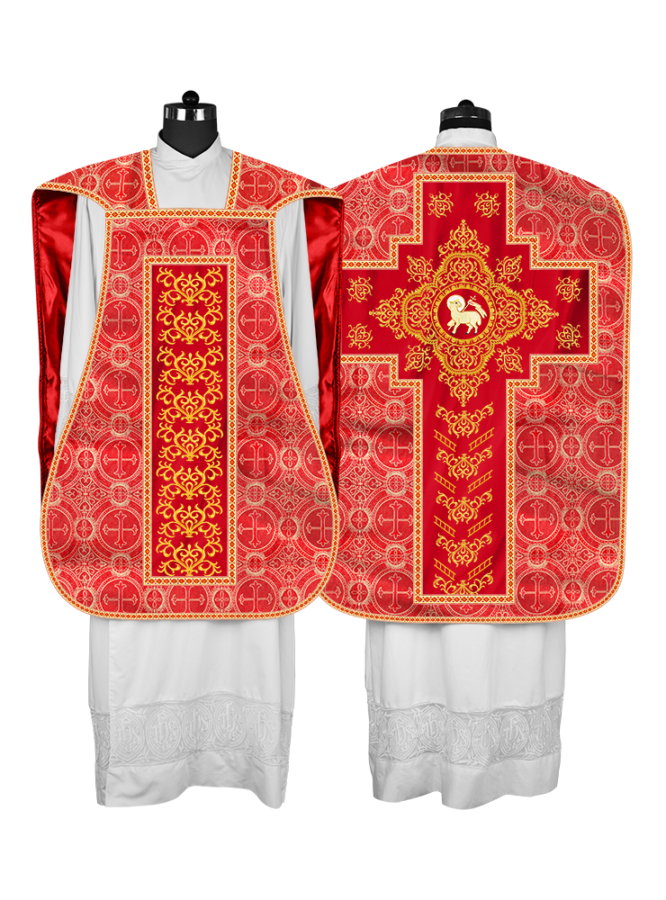Traditional Fiddleback Vestments with Motifs and Trims