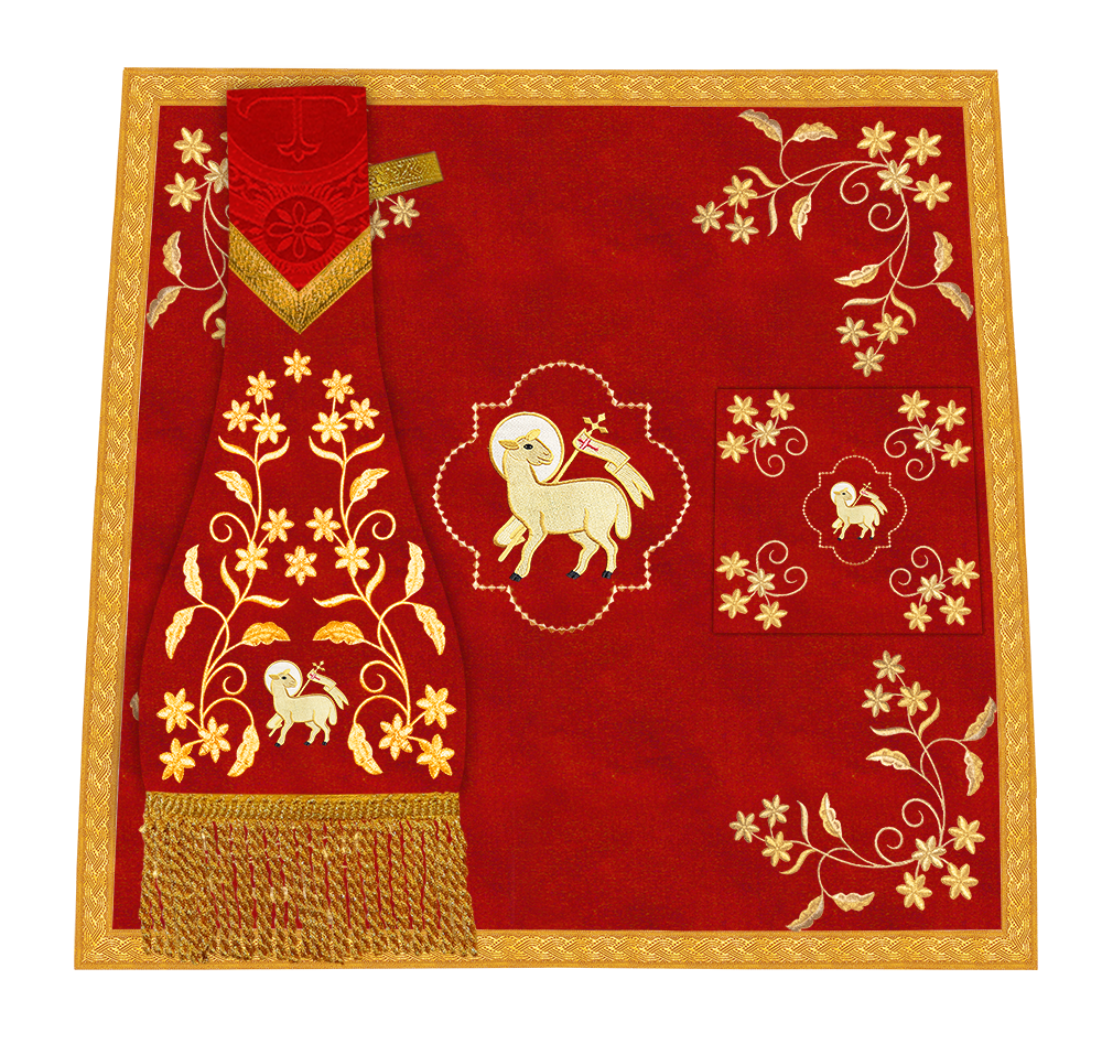 Beautiful mass set with golden embroidery - Floral collection