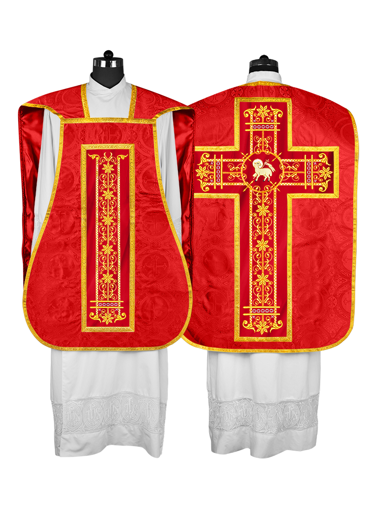 Roman embroidered chasuble vestment - Contemporary collection