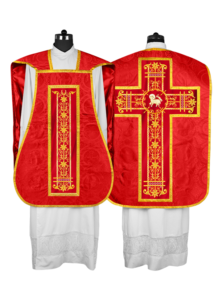 Roman embroidered chasuble vestment - Contemporary collection