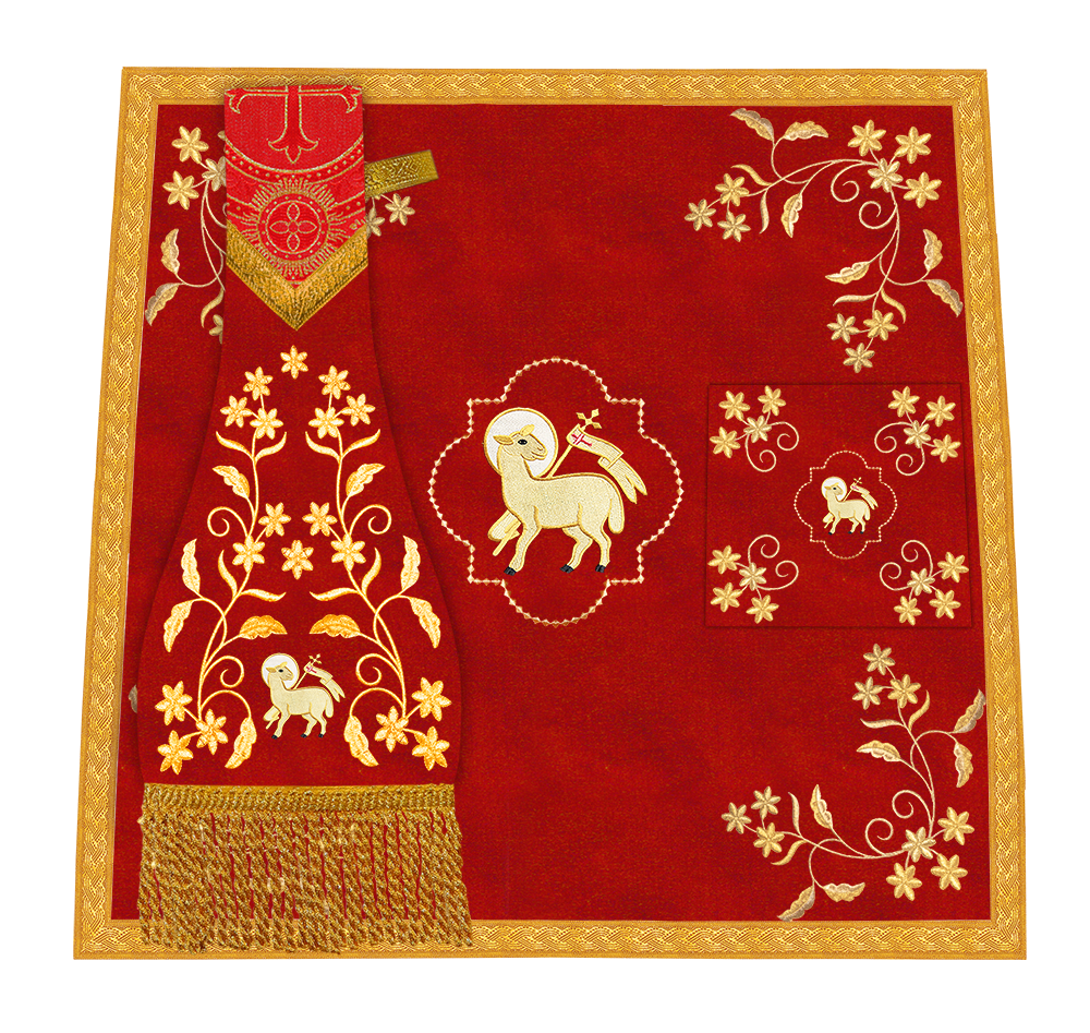 Beautiful mass set with golden embroidery - Floral collection