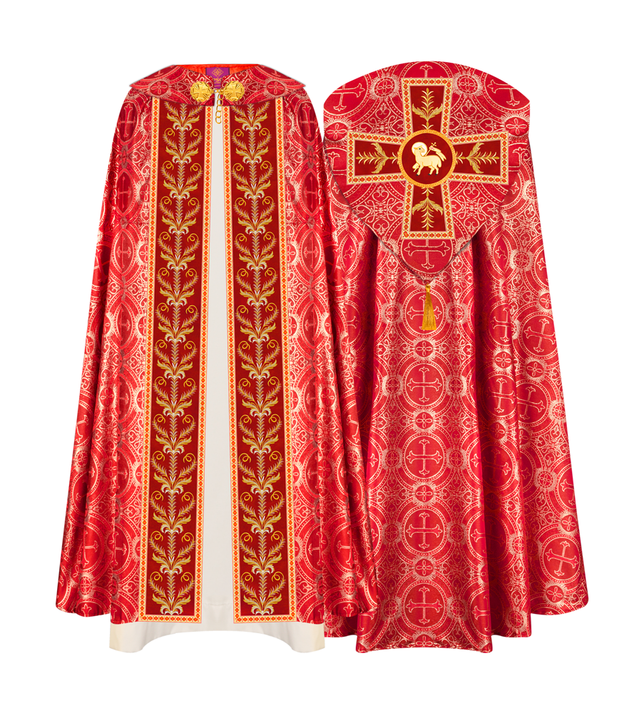 GOTHIC COPE VESTMENTS ADORNED WITH DETAILED BRAIDS