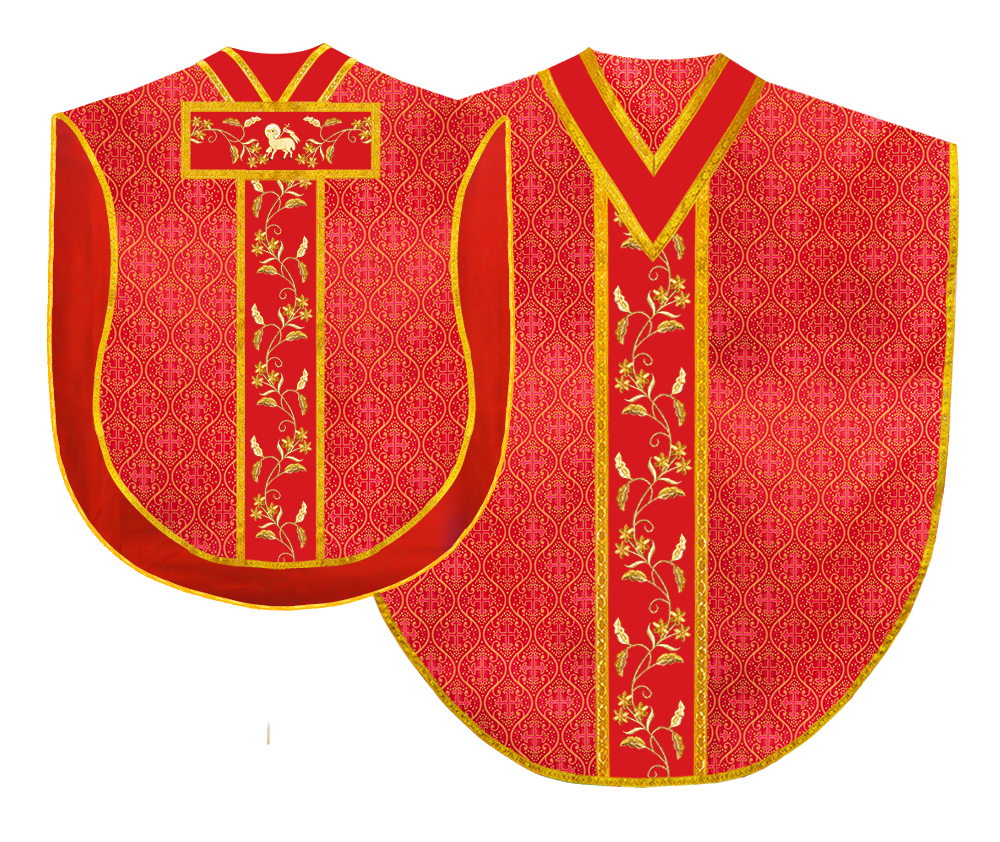 BORROMEAN CHASUBLE WITH FLORAL DESIGN