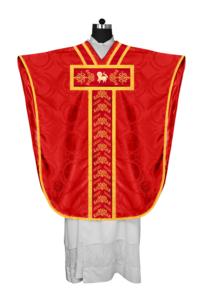 BORROMEAN CHASUBLE WITH ADORNED TRIMS