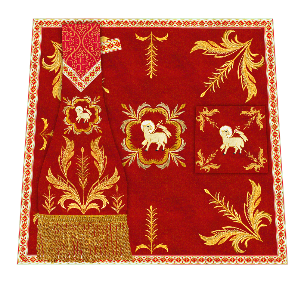 Mass Set Vestment with Embroidery Trims