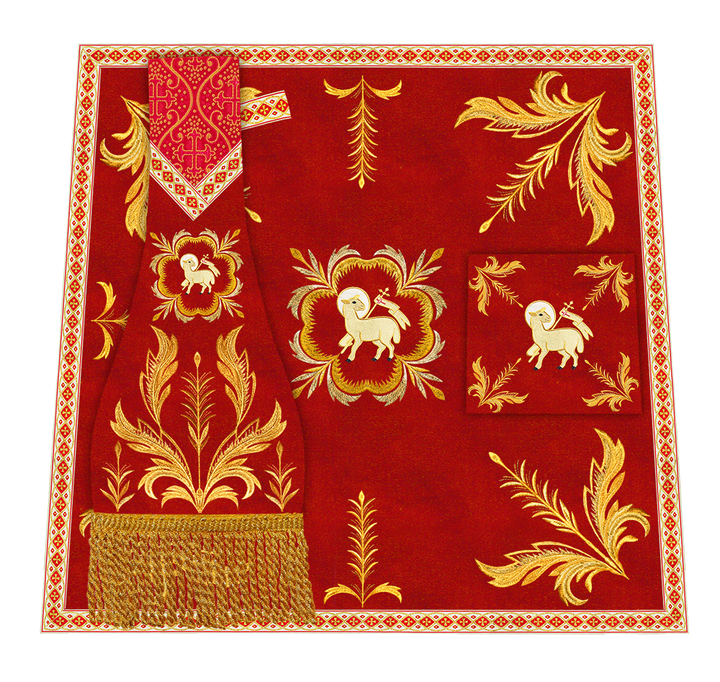 Mass Set Vestment with Embroidery Trims
