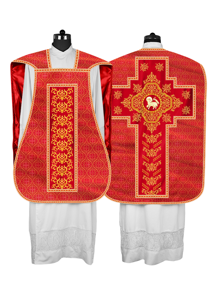 Traditional Fiddleback Vestments with Motifs and Trims