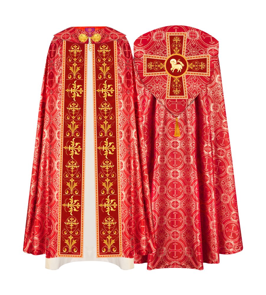 GOTHIC COPE VESTMENTS WITH COLOUR TRIMS