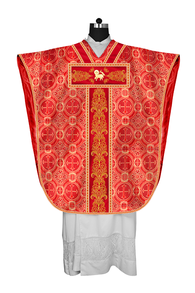 SPIRITUAL BORROMEAN CHASUBLE WITH Y TYPE ORPHREY AND TRIMS