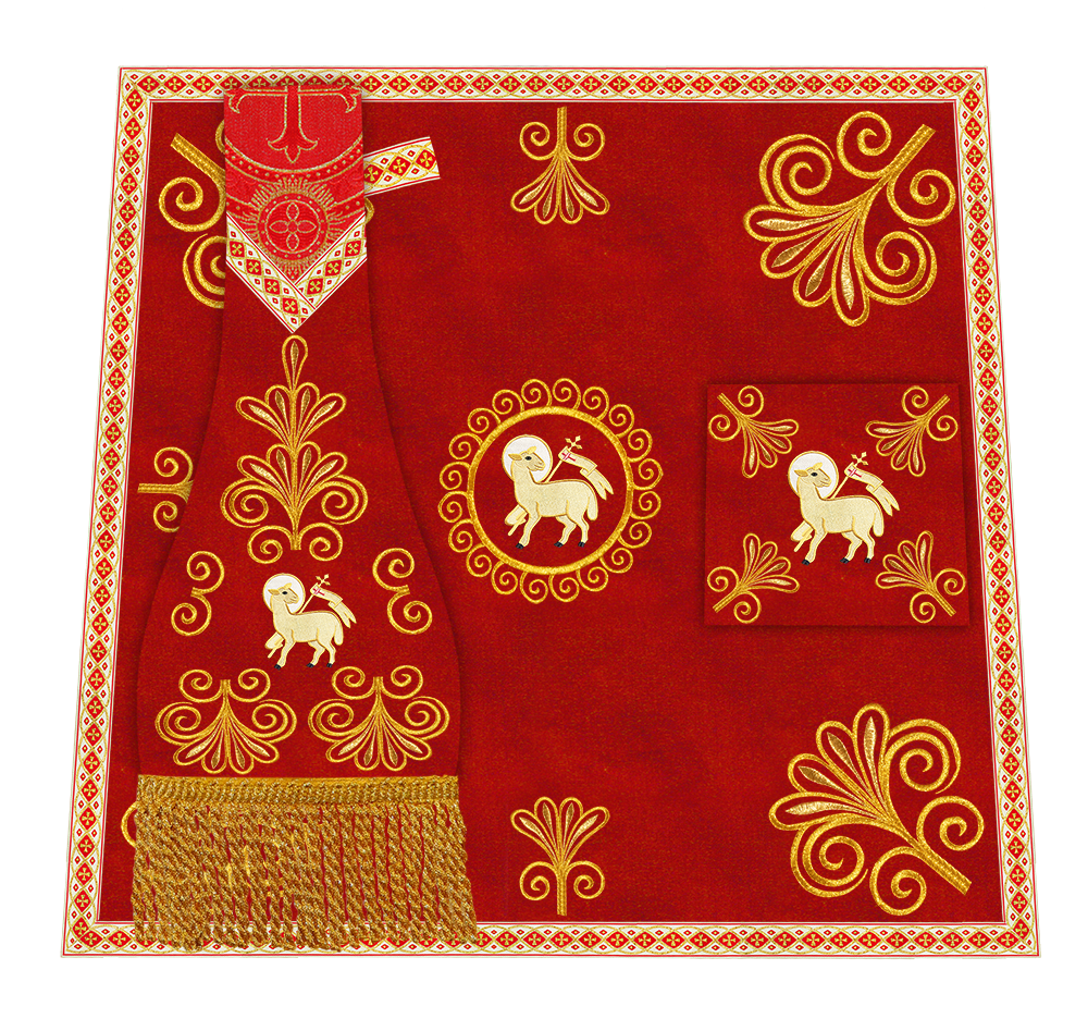 Ornate Embroidery Mass Set with Motif