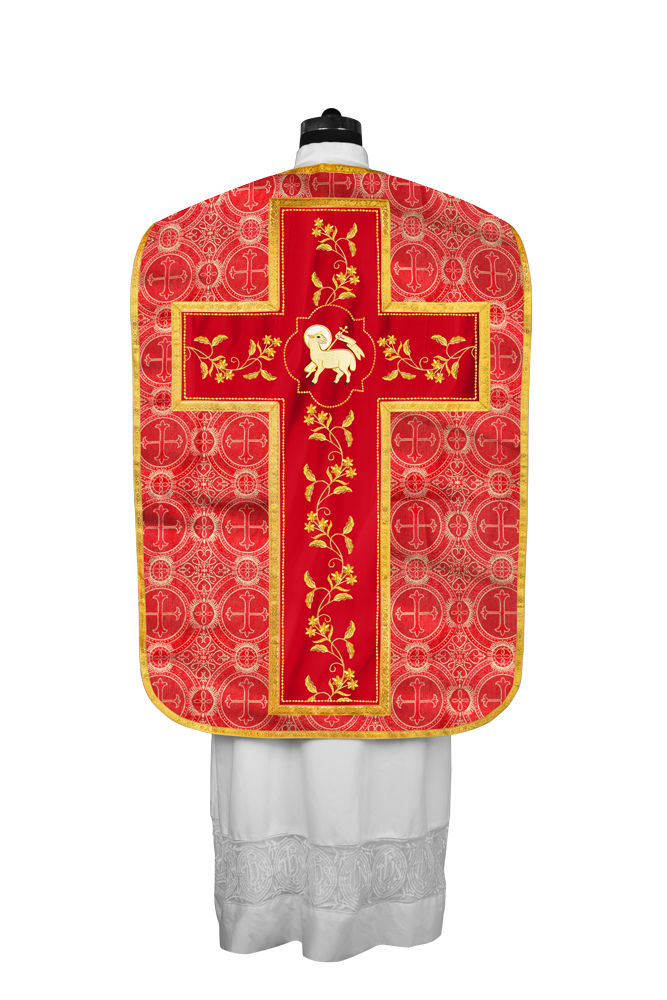 Elegant Roman chasuble vestment - Floral collection