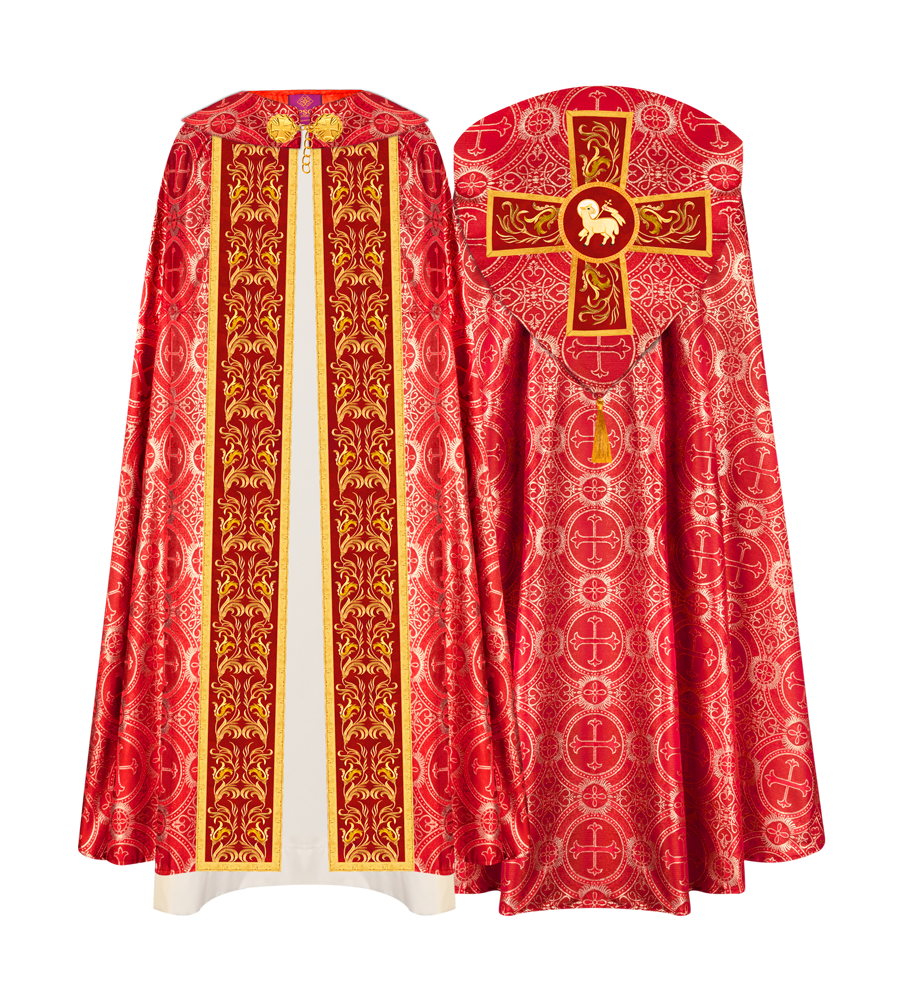 GOTHIC COPE EXECUTED WITH EMBROIDERED ORPHREY