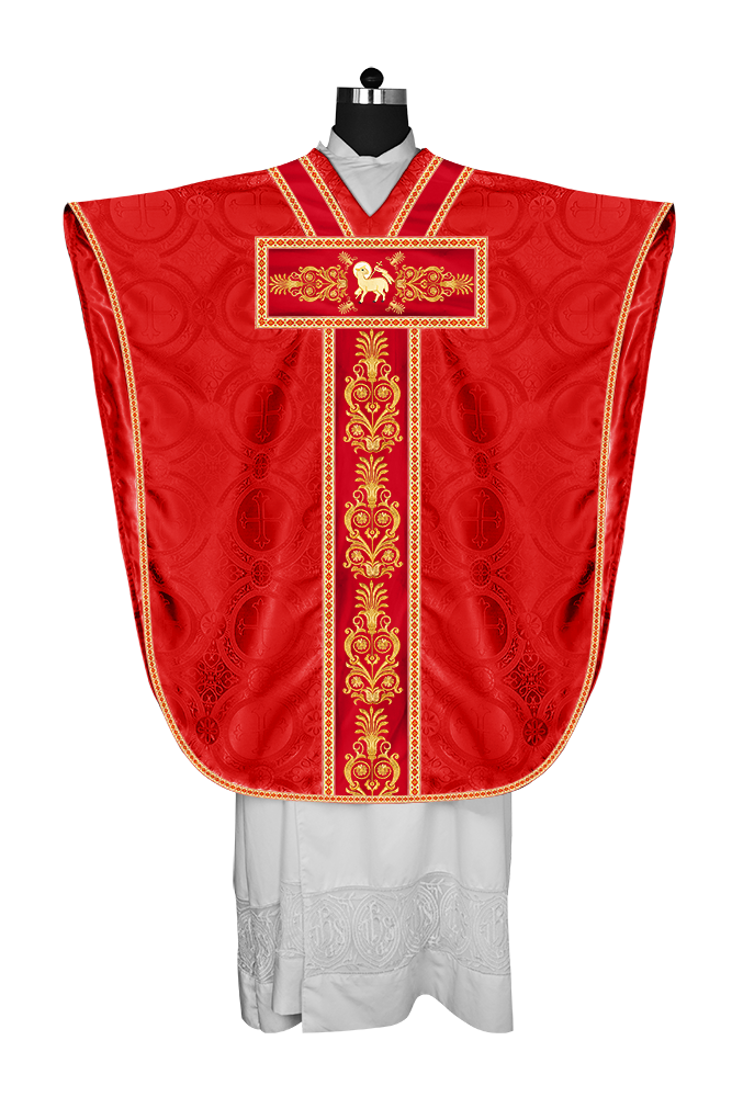 BORROMEAN CHASUBLE VESTMENT WITH DETAILED BRAIDS AND TRIMS