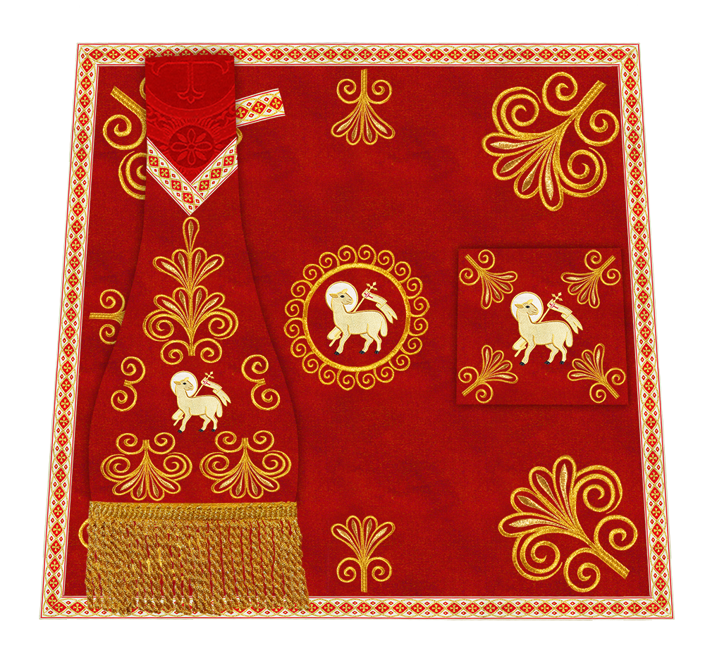 Ornate Embroidery Mass Set with Motif