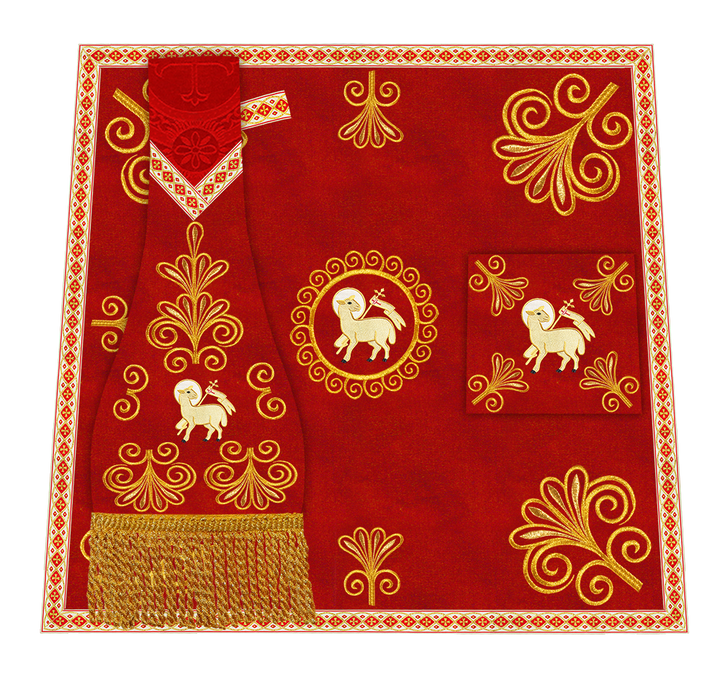 Ornate Embroidery Mass Set with Motif