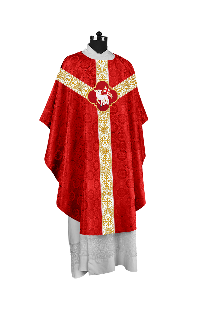 Gothic Chasuble with Woven Braided Orphrey Detailing