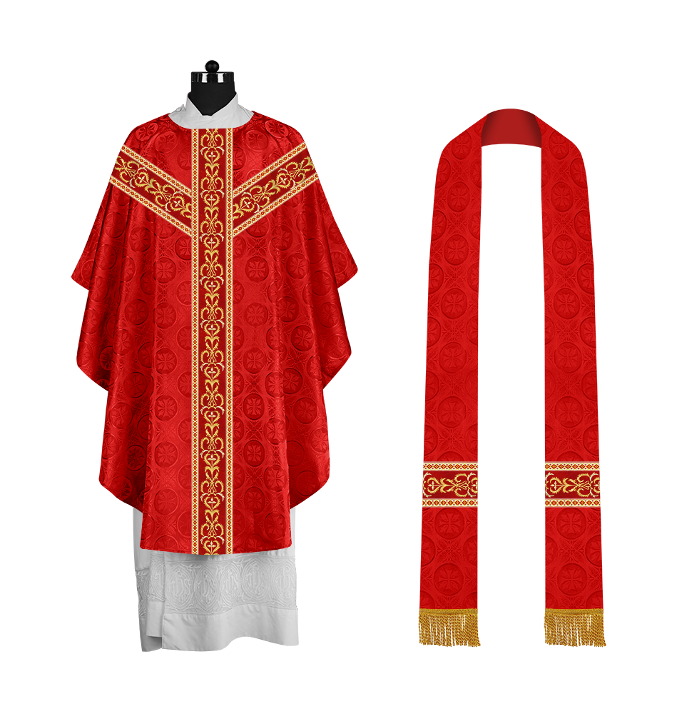 Exquisitely Embroidered Gothic Chasuble Liturgical Vestment
