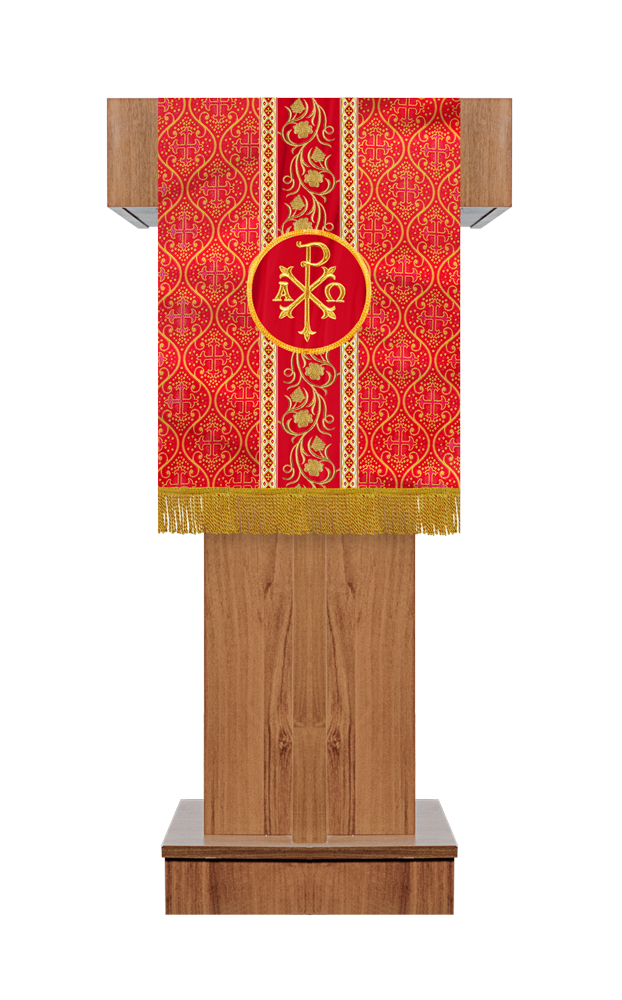 Pulpit/Lectern with Grapes Embroidered Trims and Motif