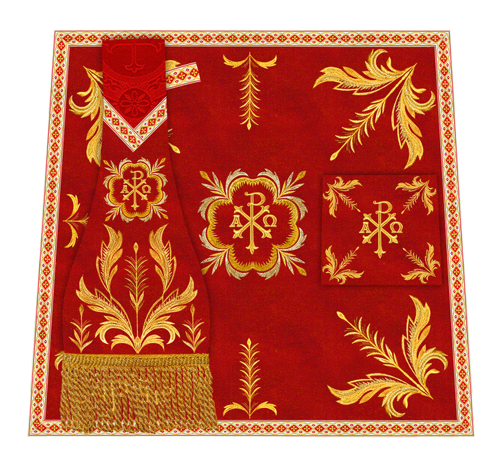 Mass Set Vestment with Embroidery Trims