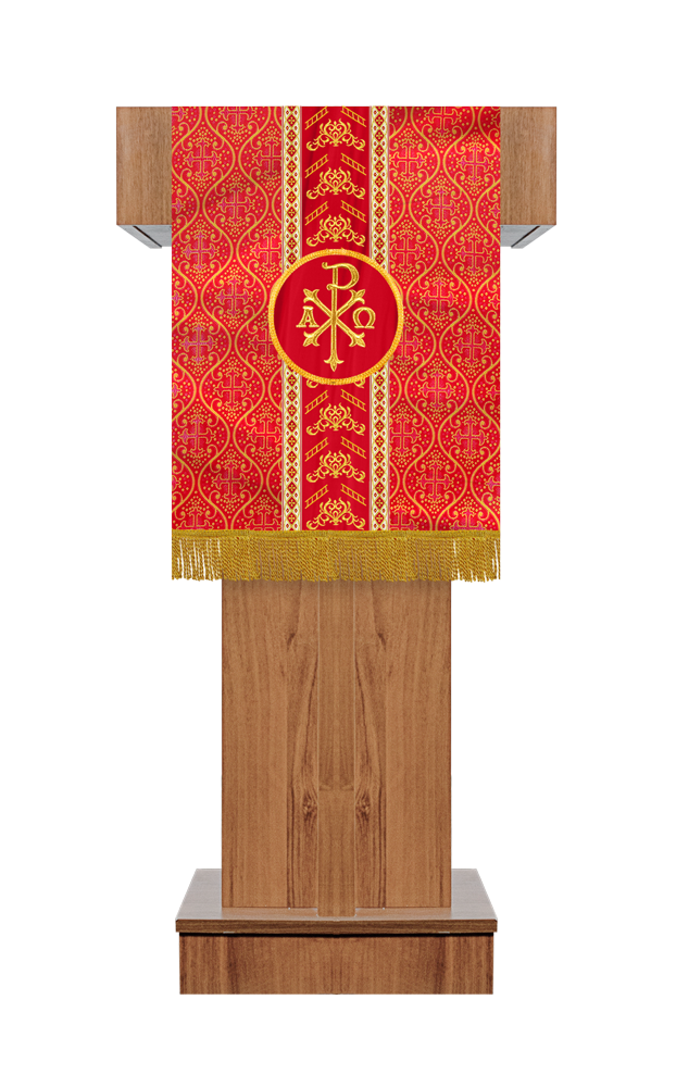 Pulpit/Lectern with Spiritual Motif and Aborned Trims