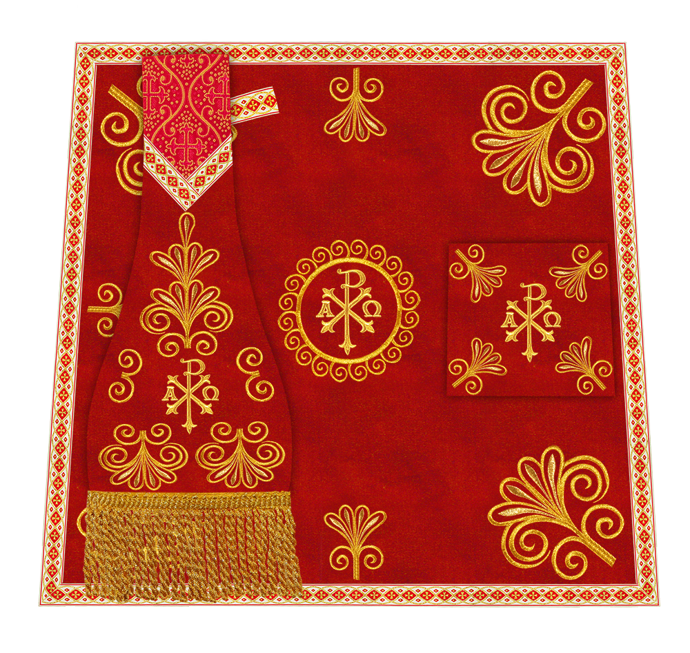 Ornate Embroidery Mass Set with Motif