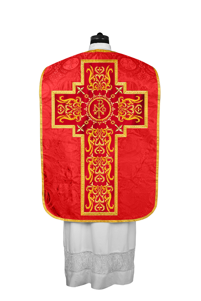 Fiddleback vestment with golden orphrey - Spiritus Collection