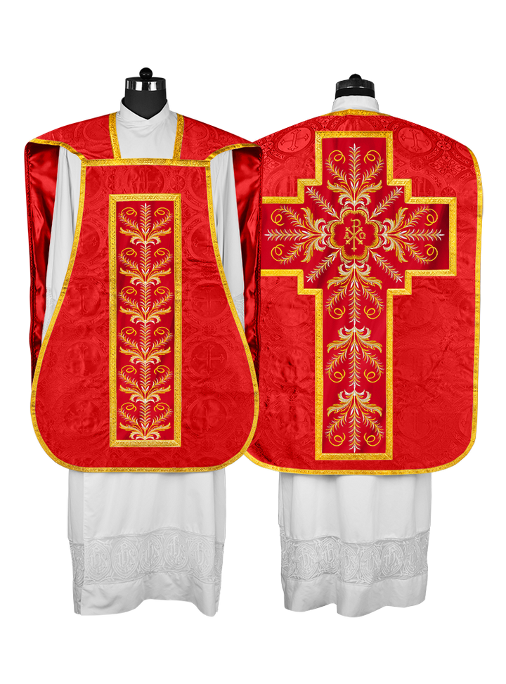 Chasuble Roman Fiddleback Vestment - Sanctus Collection