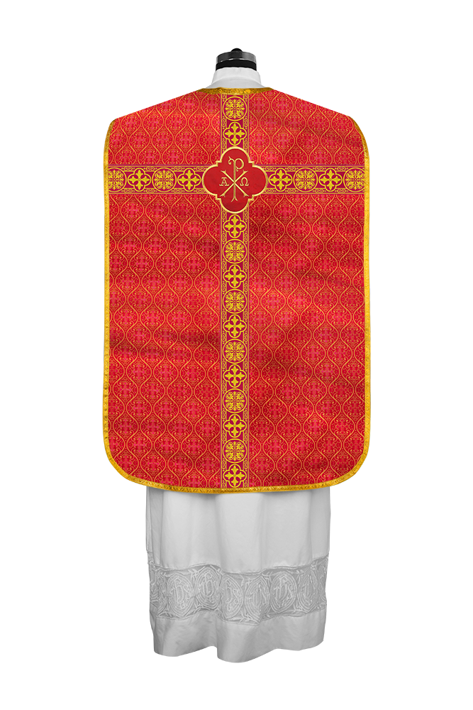 Roman Chasuble Fiddleback with Braided Trims