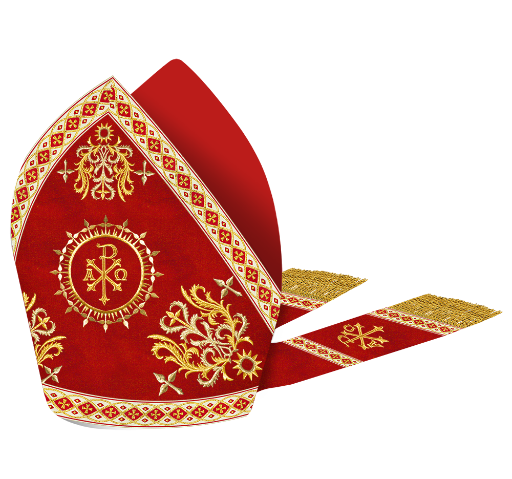 Mitre Vestment with Motif and Embroidery Trims