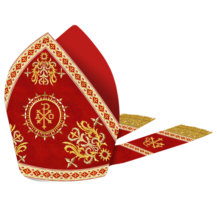 Mitre Vestment with Motif and Embroidery Trims