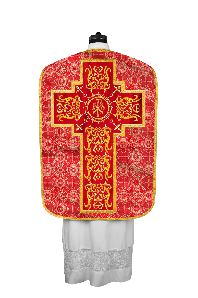 Fiddleback vestment with golden orphrey - Spiritus Collection