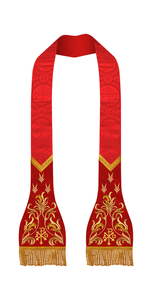 Lustrous Roman Stole Vestments - Cathedral collection