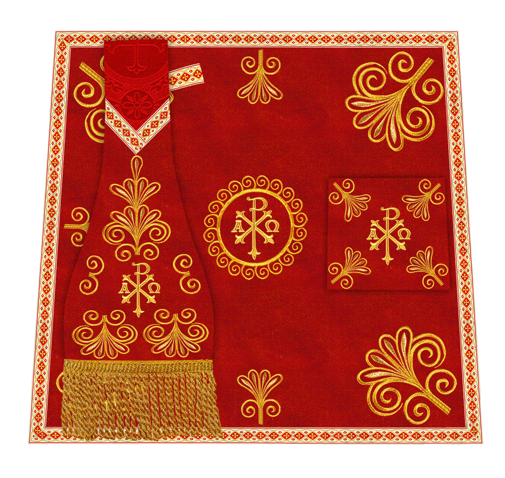 Ornate Embroidery Mass Set with Motif