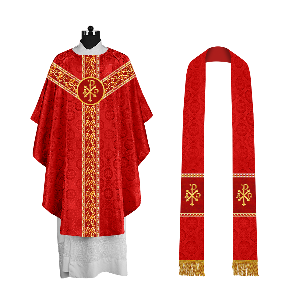 Gothic Chasuble with Y-type Embroidered Orphrey