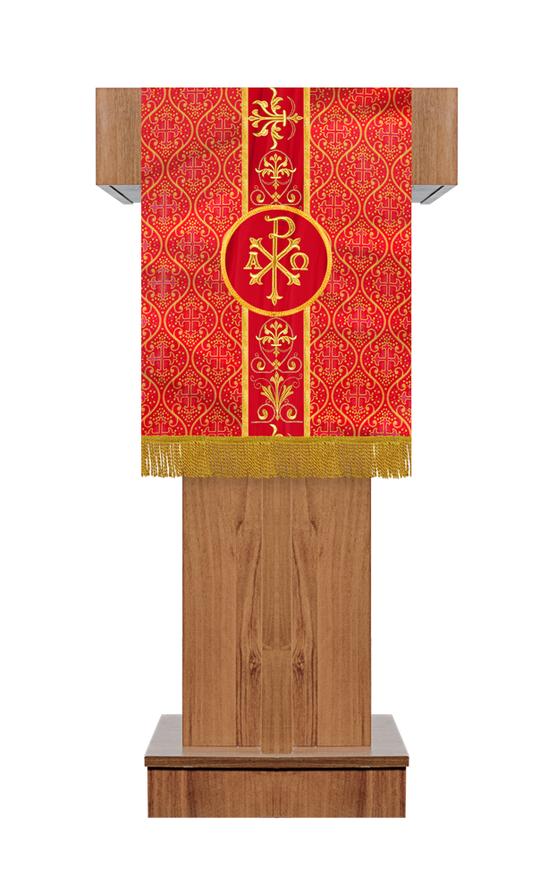 PULPIT/LECTERN WITH EMBROIDERED TRIM