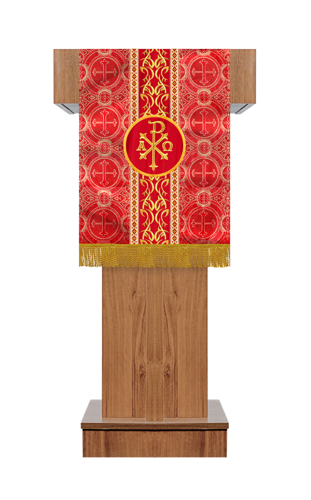Pulpit/Lectern with Embroidery Motif and Orphrey